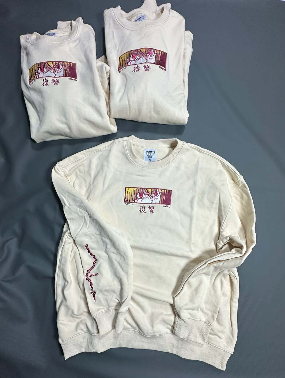 Animato Kurapika Revenge Embroidered Crewneck Sweatshirt